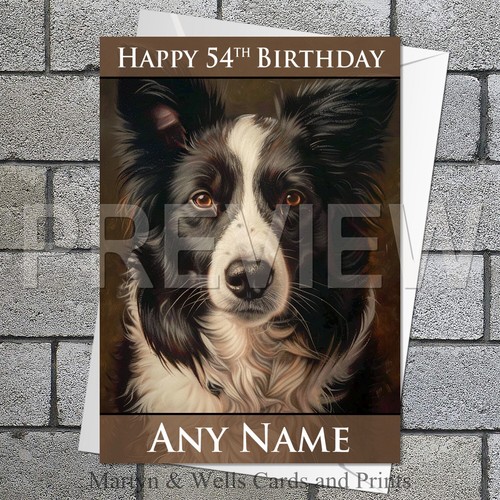 Border collie birthday - birthday, card