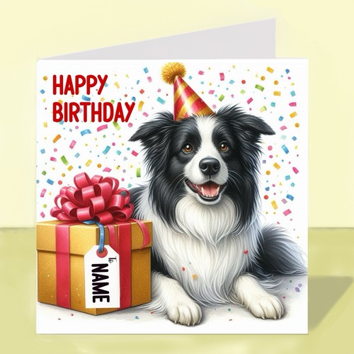 Personalised border collie dog - border,