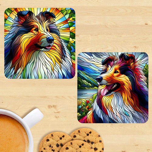 Rough collie dog - collie, stained